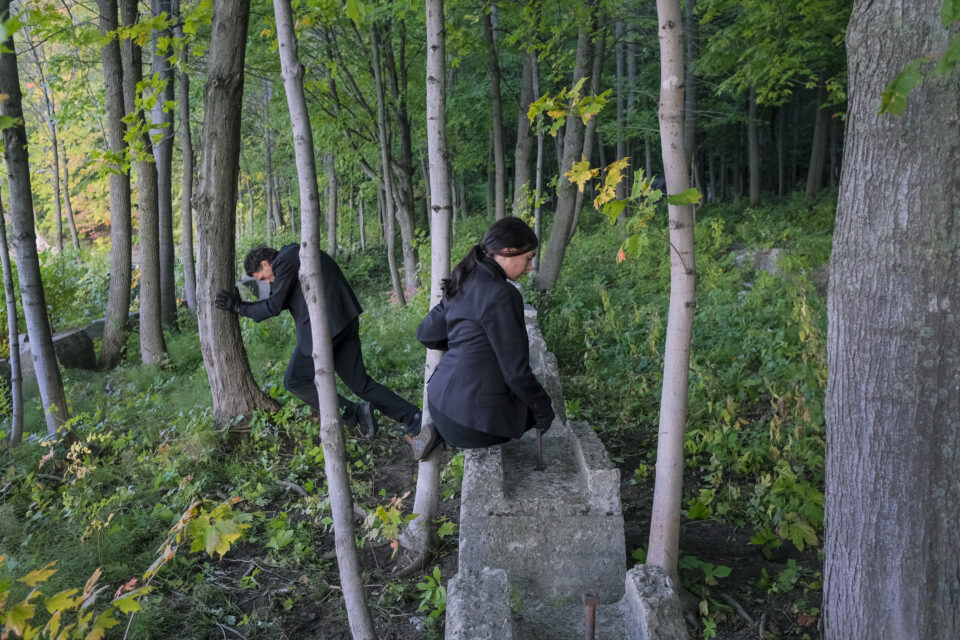 Nicolas Patry et Myriam Arseneault dans La Forêt Mixte - Le Carré des Lombes / Crédit photo : Luc Senécal